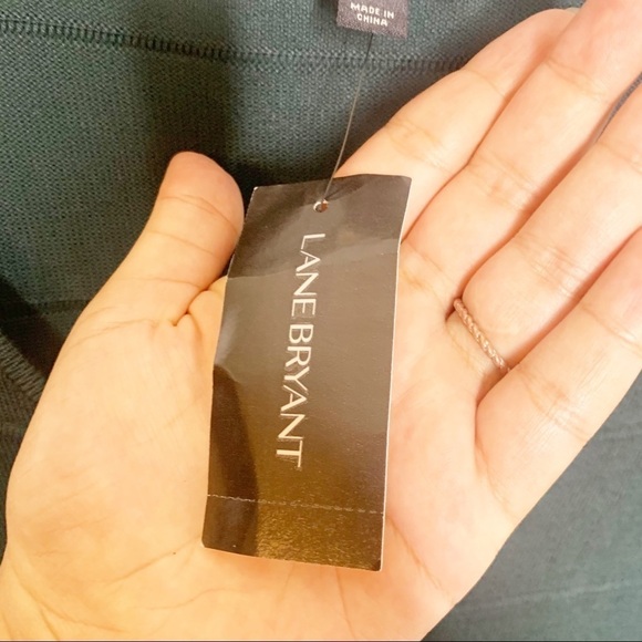 Lane Bryant Green Knit Ribbed Sheath Work Wedding Guest Dress Size 26/28 - Picture 7 of 10